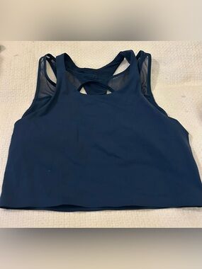 LULULEMON  Blue layered crop top